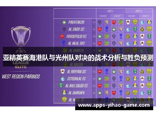 亚精英赛海港队与光州队对决的战术分析与胜负预测